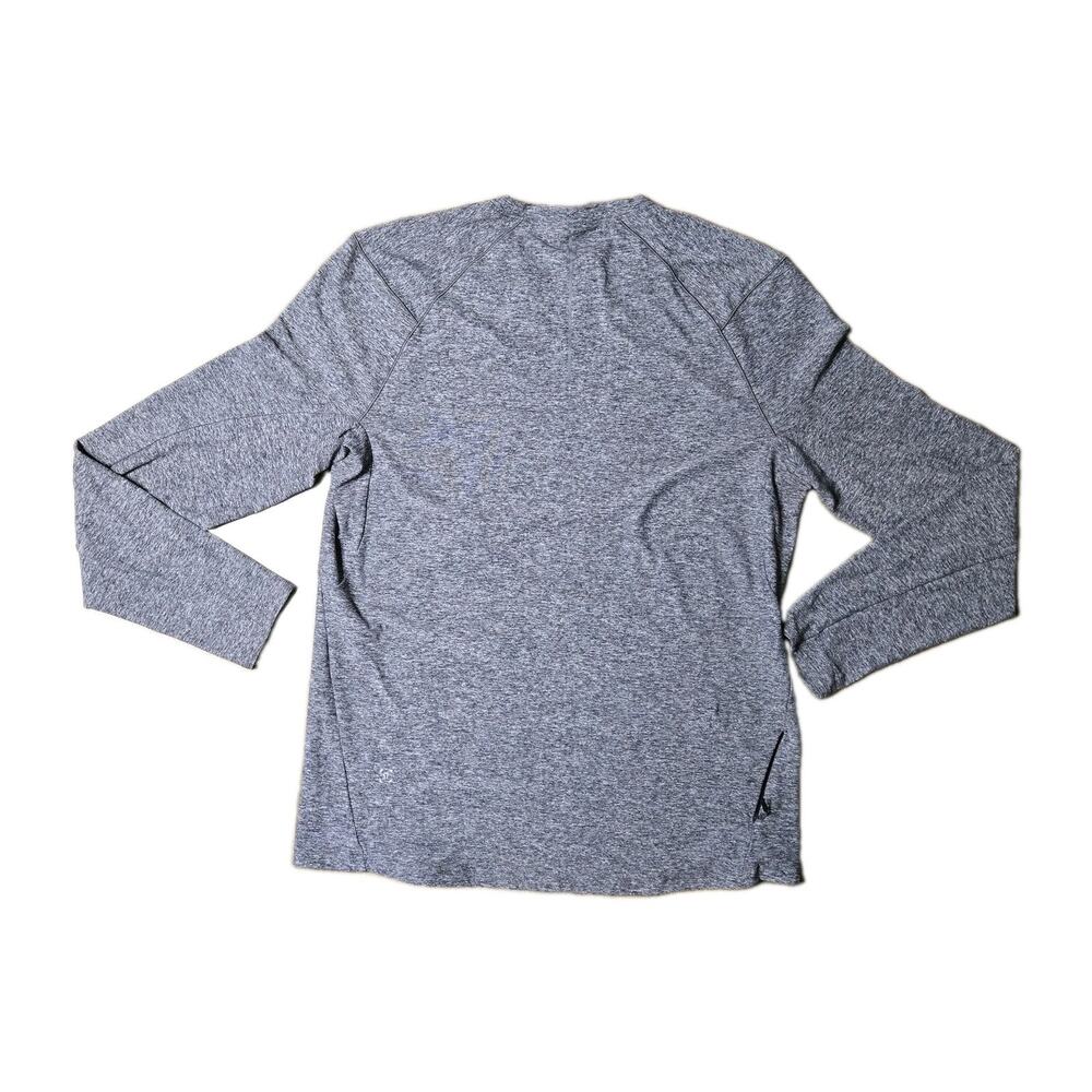 Lululemon Surge Warm Long Sleeve Shirt Heathered Grey Buttery Soft Stretch Sz L - Picture 2 of 9